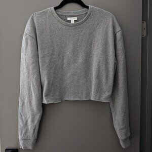 Topshop Cropped Fleece Sweatshirt